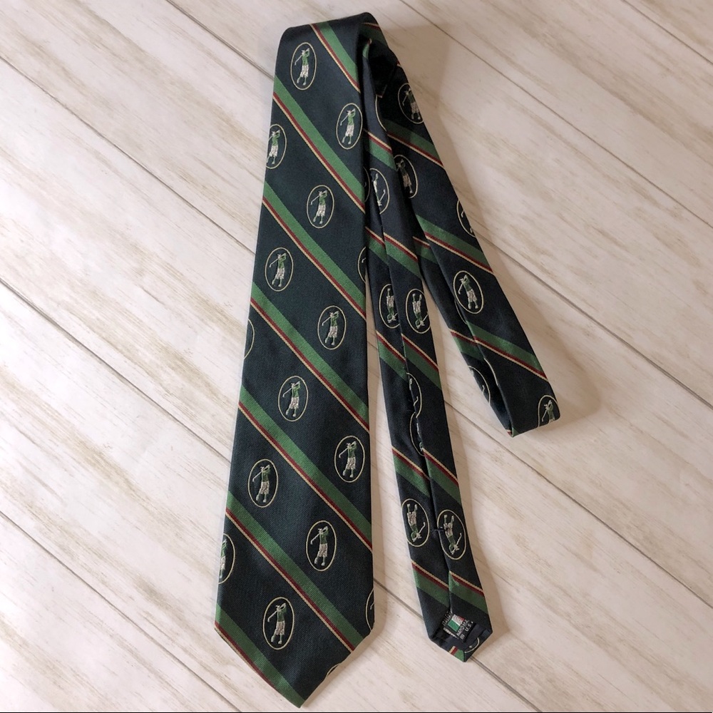 ⛳️ BOBBY JONES COLLECTION Men’s Green Golf Novelty Necktie